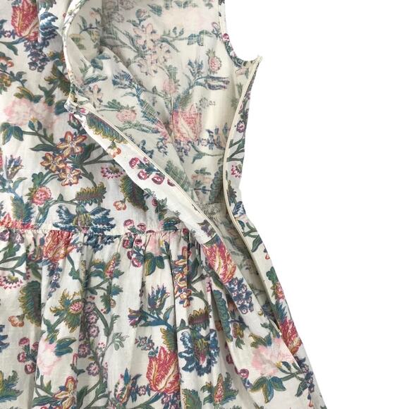 MADEWELL Garden Vine Sleeveless Cotton Dress Sz 0 Floral Fairy Cottage Preppy - Picture 9 of 14